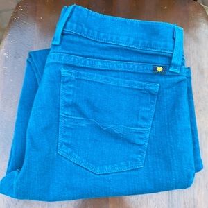 Turquoise Lucky Brand Charlie Skinny Ankle Jeans
